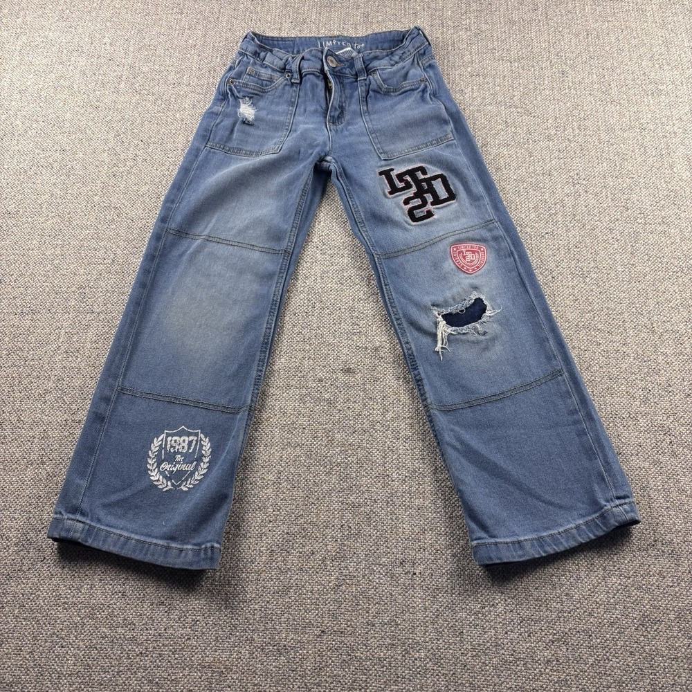 Limited Too Girls Straight Leg Denim Medium Wash Size 8